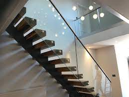 glass balustrade stair space